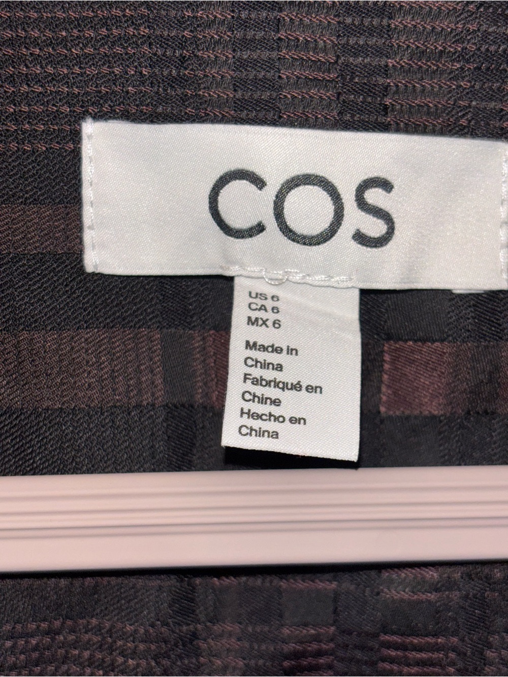 COS Runway Collection Sheer Checked Button-Up Jacquard Shirt size 6 - Picture 8 of 10